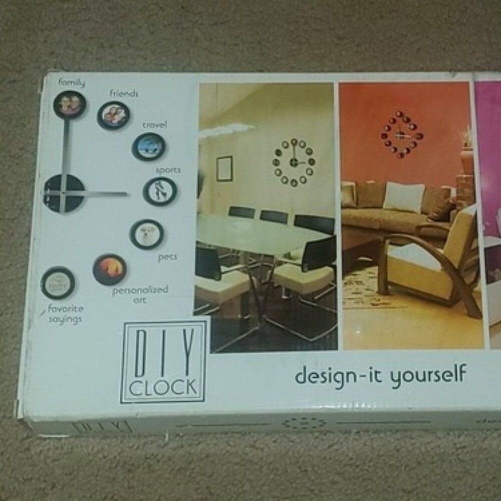 Vintage DIY Black Wall Clock • Design‑It‑Yourself • Complete Kit  UNIQUE
